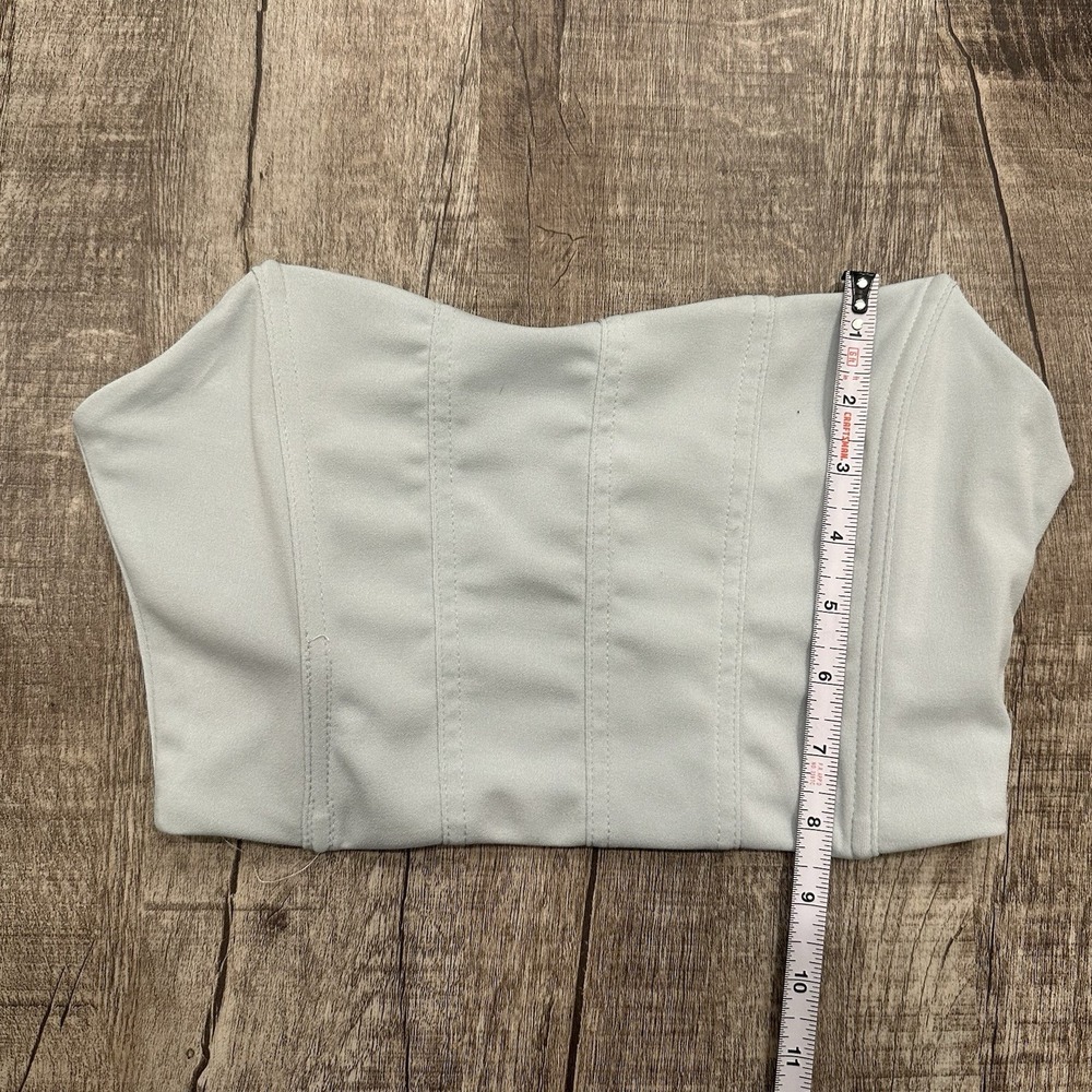 SHEIN Corset Tube Tops‎ S Blue & White Structured Bustier Strapless Crop Set - Picture 5 of 10